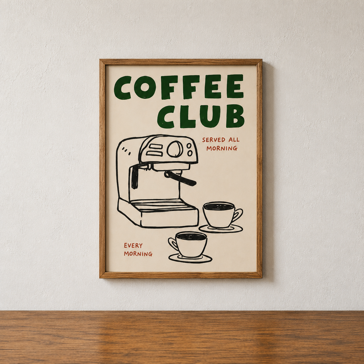 Affiche Café Illustration Minimaliste