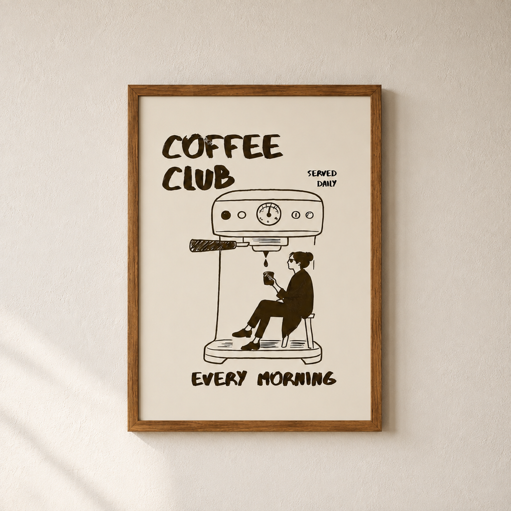 Affiche Café Illustration Minimaliste