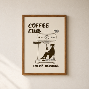 Affiche Café Illustration Minimaliste