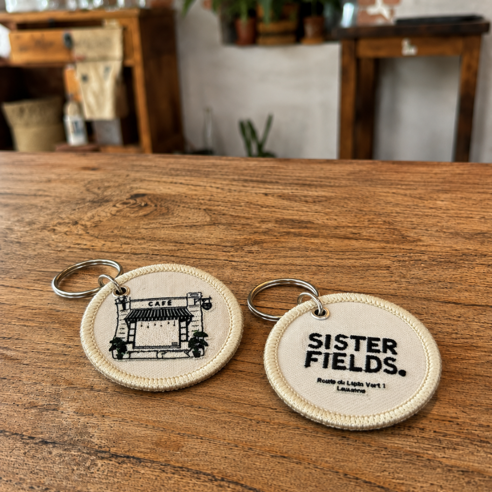 Porte-clé Rond – Devanture Café / Logo Sister Fields